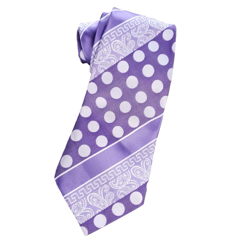Carolina Bay Tie Purple Polka Dot Geometric Classic Preppy Power Tie